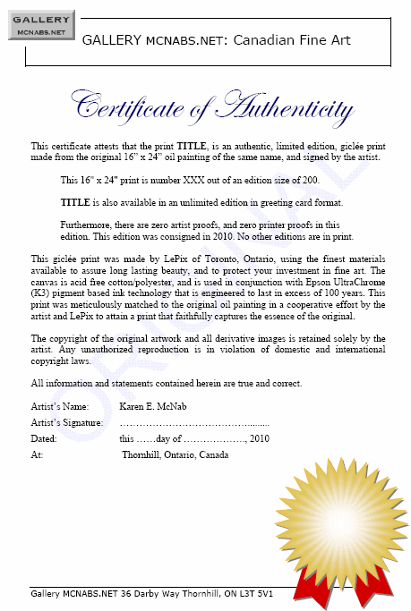Gallery MCNABS.NET Certificate of Authority